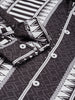 Men's Black Relaxed Fit Printed Resort Wear Shirt
