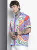 Men's Multicolor Oversized Fit Printed Print Shirt
