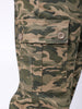 Men's Olive Slim Fit Camouflage Mid-Rise Cargos