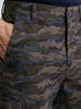 Men's Grey Slim Fit Camouflage Print Cargo