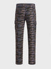 Men's Grey Slim Fit Camouflage Print Cargo