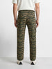 Men's Olive Slim Fit Camouflage Print Casual Cargo
