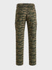 Men's Olive Slim Fit Camouflage Print Casual Cargo
