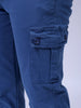 Men's Blue Slim Fit Casual Cargo