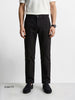 Men's Black Slim Fit Solid Chino