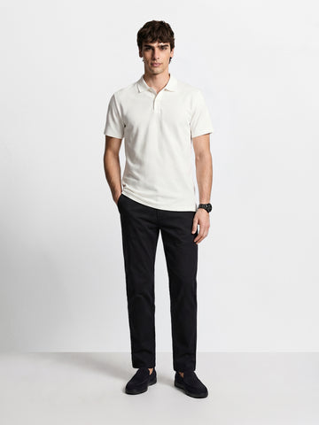 Men's Black Slim Fit Solid Chino