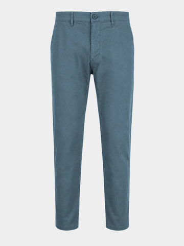 Men's Blue Slim Fit Solid Chino