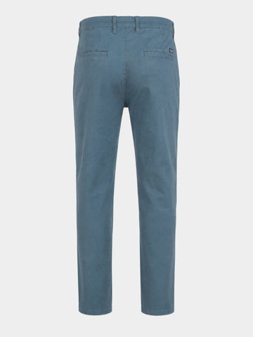 Men's Blue Slim Fit Solid Chino