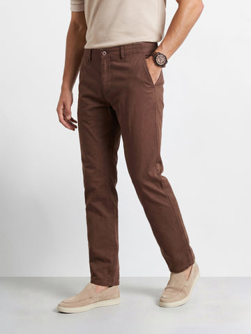 Men's Brown Slim Fit Chinos