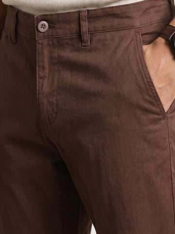 Men's Brown Slim Fit Chinos