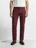 Men's Maroon Slim Fit Solid Chino
