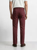 Men's Maroon Slim Fit Solid Chino