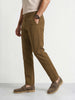Men's Khaki Slim Fit Solid Chino