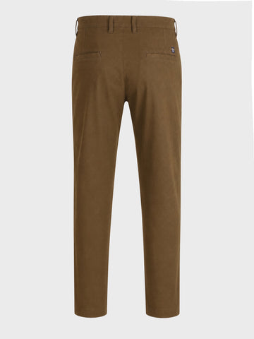 Men's Khaki Slim Fit Solid Chino