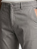 Men's Grey Slim Fit Solid Casual Chinos