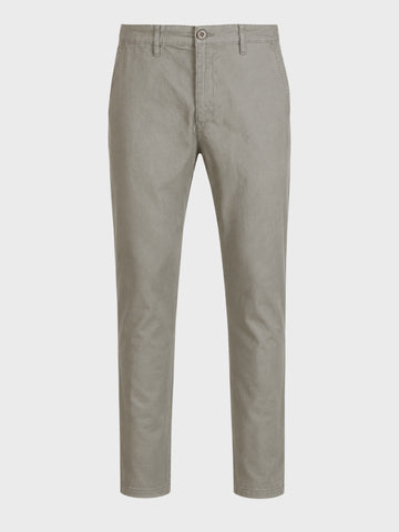 Men's Grey Slim Fit Solid Casual Chinos
