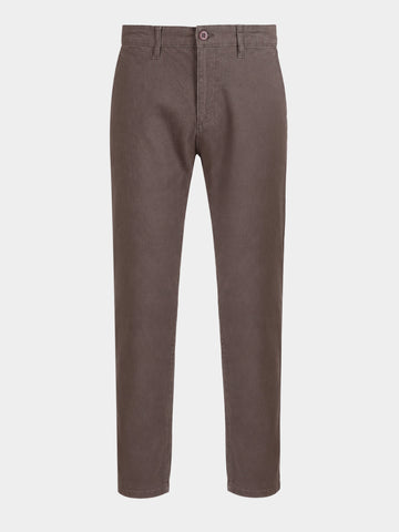 Men's Grey Slim Fit Solid Chino