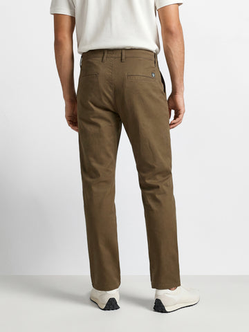 Men's Olive Slim Fit Solid Chino