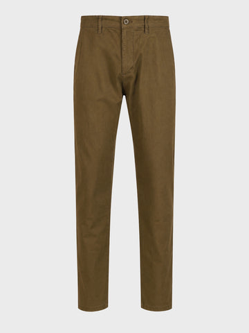 Men's Olive Slim Fit Solid Chino