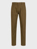 Men's Olive Slim Fit Solid Chino