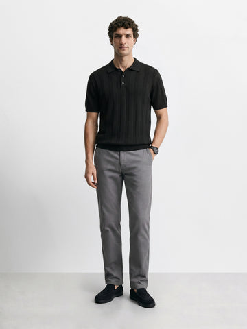 Men's Grey Slim Fit Chino