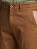 Men's Tan Slim Fit Casual Chinos