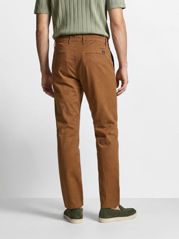 Men's Tan Slim Fit Casual Chinos