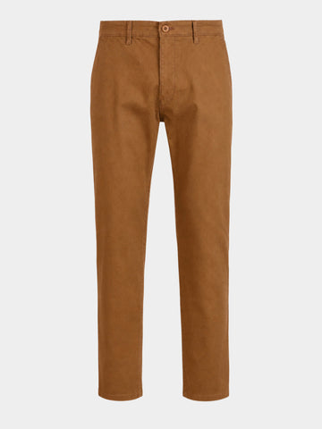 Men's Tan Slim Fit Casual Chinos