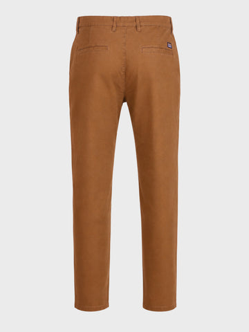 Men's Tan Slim Fit Casual Chinos