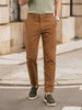 Men's Tan Slim Fit Casual Chinos