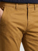 Men's Khaki Slim Fit Solid Chino