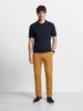 Men's Khaki Slim Fit Solid Chino