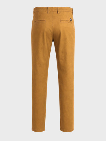 Men's Khaki Slim Fit Solid Chino