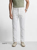 Men's White Slim Fit Solid Chino