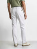 Men's White Slim Fit Solid Chino