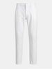 Men's White Slim Fit Solid Chino