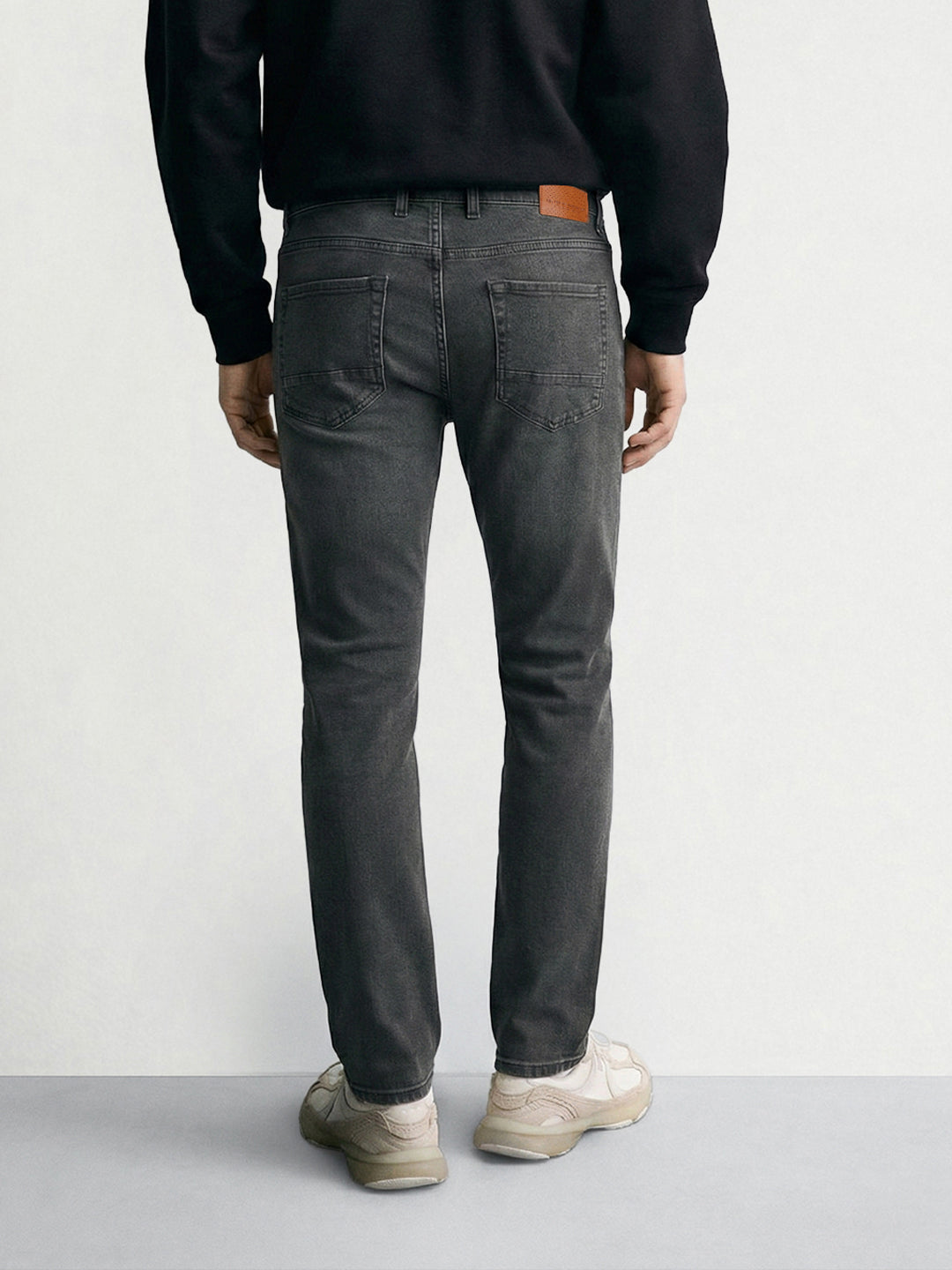 Men's Green Slim Fit Solid Casual Jeans