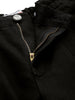 Men's Black Wide Leg Solid Convertible Cargo Jeans