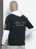 Men's Navy Blue Regular Fit Graphic Printed Street Wear Shirt