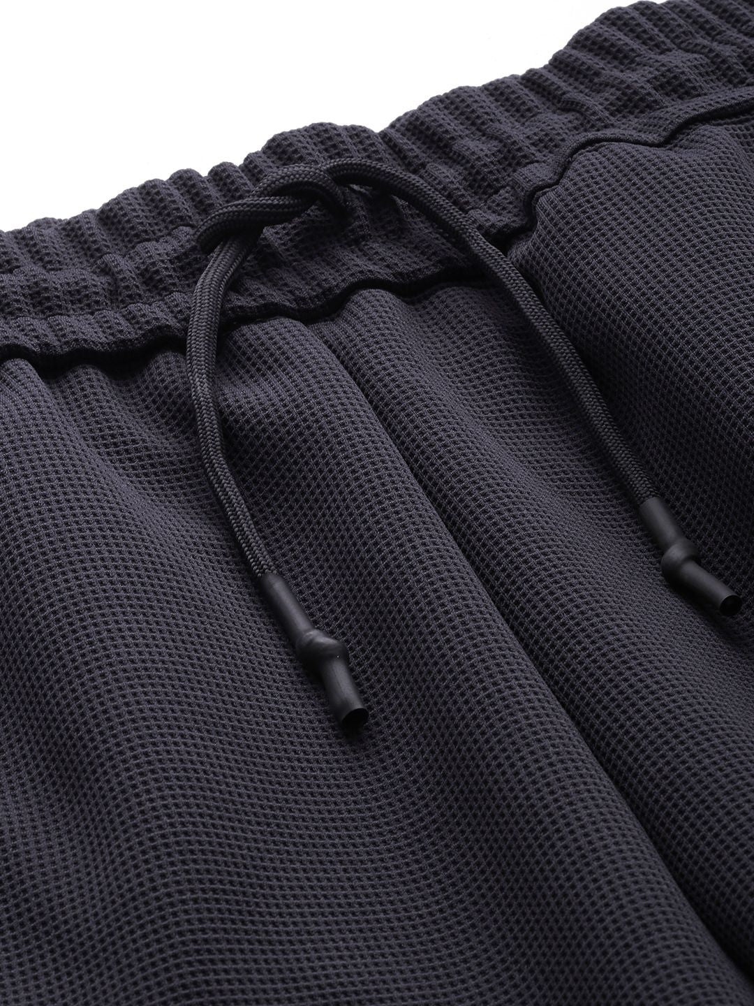 Men's Grey Tapered Fit Solid Cargo Joggers