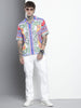Men's Multicolor Oversized Fit Printed Print Shirt