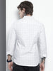 Men's White Slim Fit Checked Casual Shirt