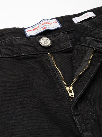 Men's Black Regular Fit Street Jeans