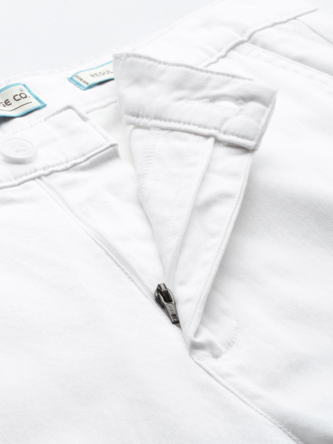 Men's White Regular Fit Casual Chinos
