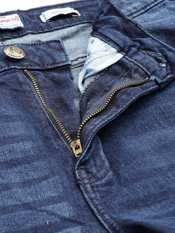 Men's Blue Bootcut Fit Casual Jeans