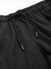 Men's Black Relaxed Fit Textured Cargo Joggers