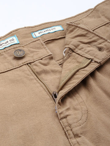 Men's Grey Relaxed Fit Utility Cargo
