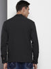 Men's Black Relaxed Fit Solid Textured Shirt