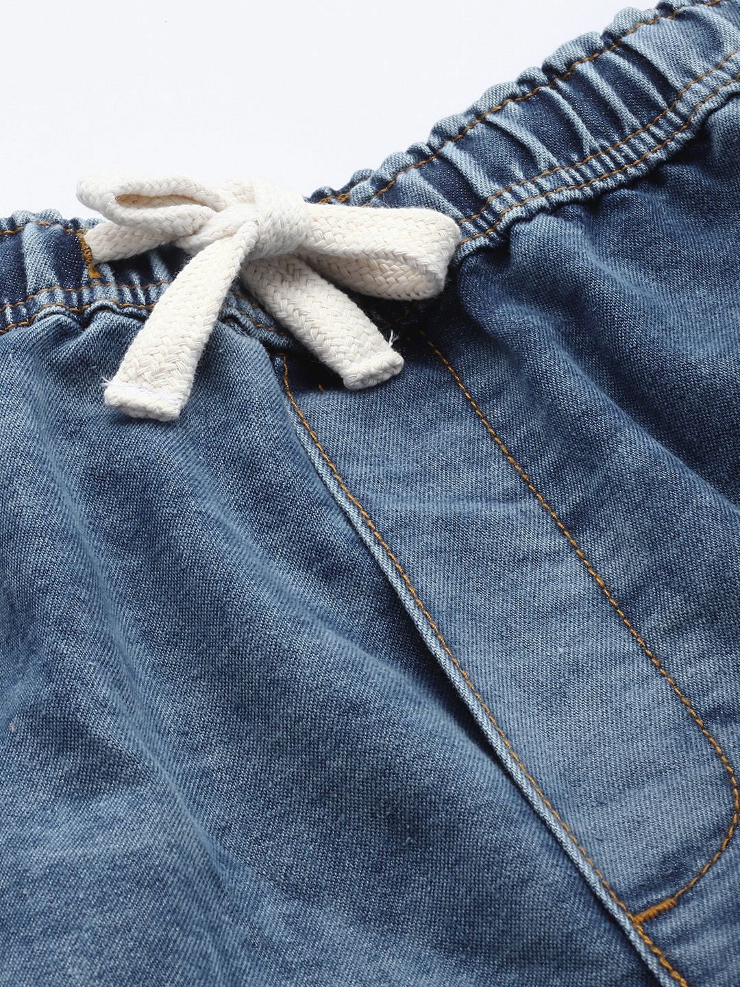 Men's Blue Relaxed Fit Solid Utility Jeans