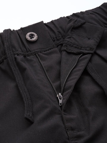 Men's Black Loose Fit Utility Cargo
